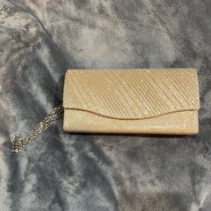 sparkly golden purse